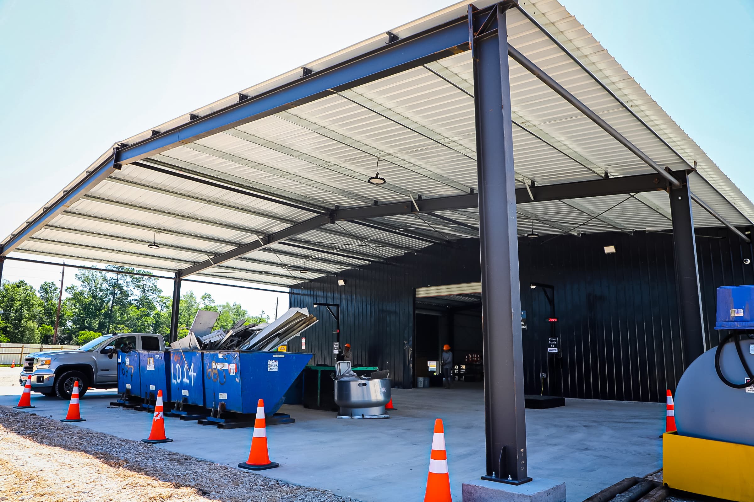 Non-ferrous sorting area at Orange Recycling