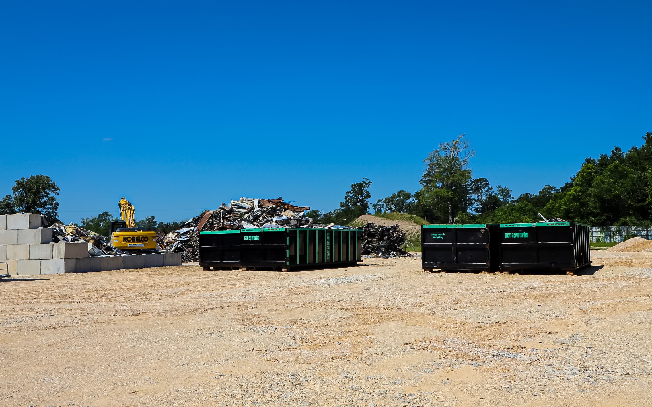 Roll-off containers available for rental at Orange Recycling